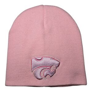 Kansas State Wildcats NCAA Pink Knit Beanie 100% Acrylic One Size NWOT Unisex